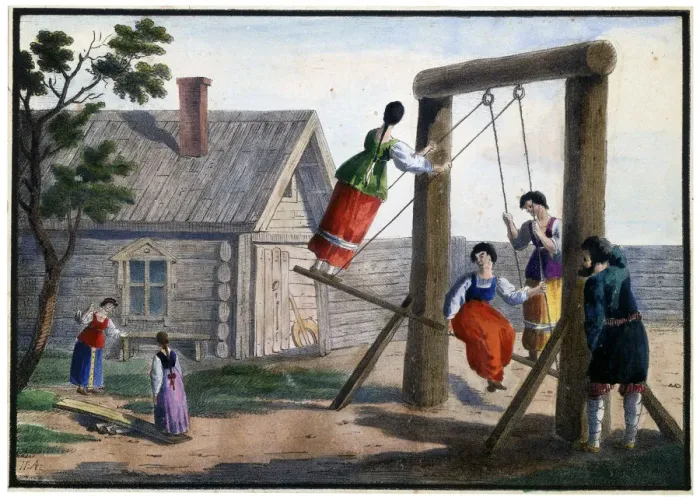 Framed Print : Country Amusements, 1825. Artist: Pyotr Alexandrov
