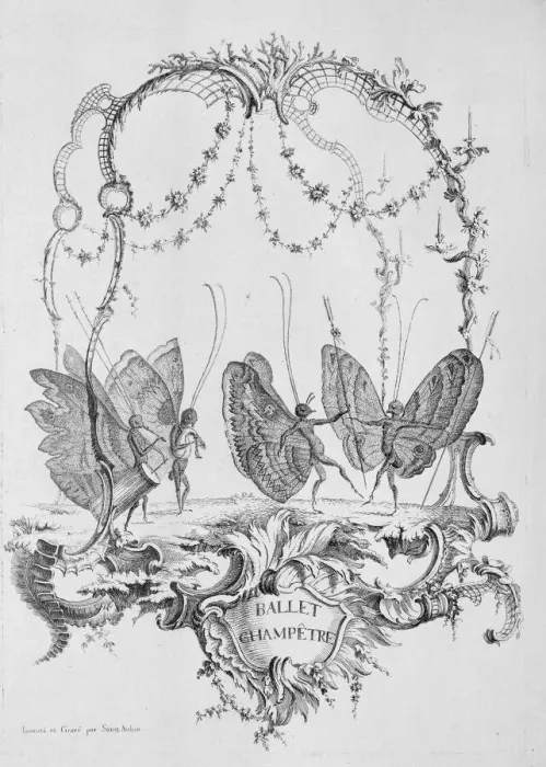 Framed Print : Country Ballet (Ballet Champetre), from Essai de Papilloneries Humaines par Saint A Framed Print : Country Ballet (Ballet Champetre), from Essai de Papilloneries Humaines par Saint A
