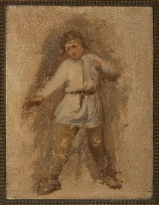 Framed Print : Country Boy, 1870. Creator: Aleksander Kotsis Framed Print : Country Boy, 1870. Creator: Aleksander Kotsis