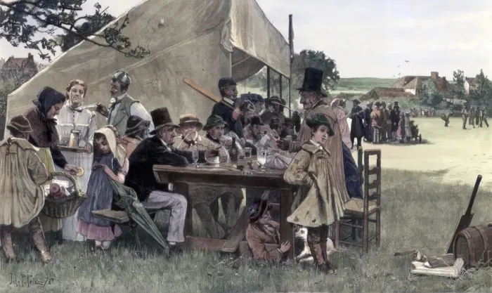 Framed Print : A country cricket match, Sussex, 1878. Artist: John Robertson Reid Framed Print : A country cricket match, Sussex, 1878. Artist: John Robertson Reid