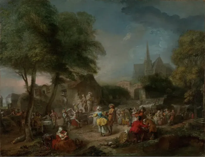 Framed Print : The Country Dance, about 1760-1762. Creator: Gabriel de Saint-Aubin Framed Print : The Country Dance, about 1760-1762. Creator: Gabriel de Saint-Aubin