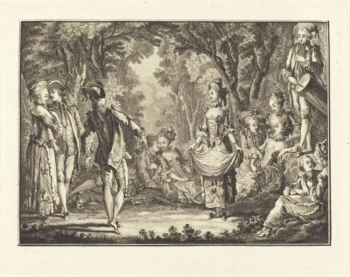 Framed Print : Country Dance. Creators: Joseph de Longueil, Charles Eisen Framed Print : Country Dance. Creators: Joseph de Longueil, Charles Eisen