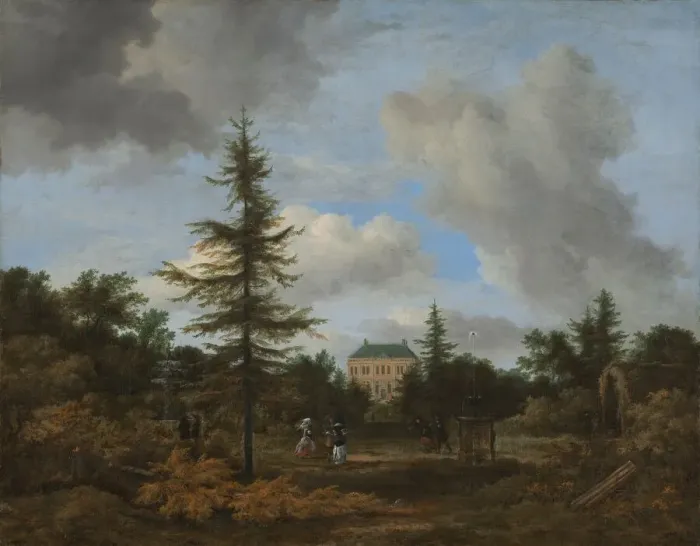 Framed Print : Country House in a Park, c. 1675. Creator: Jacob van Ruisdael Framed Print : Country House in a Park, c. 1675. Creator: Jacob van Ruisdael
