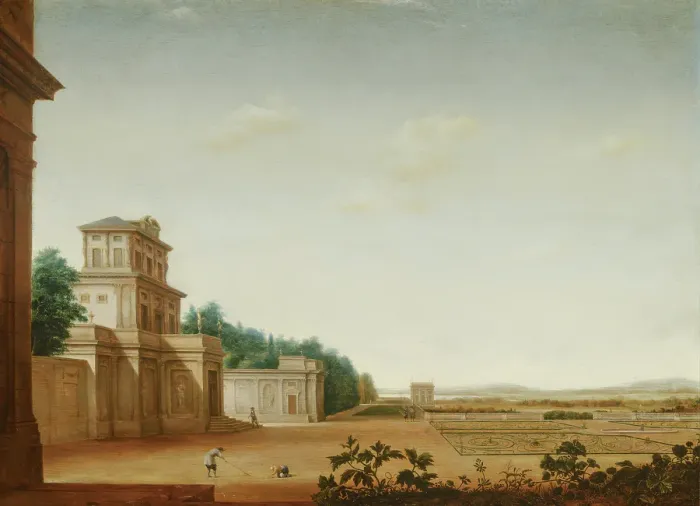 Framed Print : Country House and Park. Creator: Jan van Nickelen Framed Print : Country House and Park. Creator: Jan van Nickelen