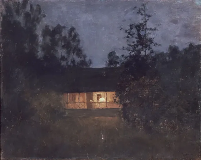 Framed Print : Country house at the twilight, 1890s. Artist: Levitan, Isaak Ilyich (1860-1900) Framed Print : Country house at the twilight, 1890s. Artist: Levitan, Isaak Ilyich (1860-1900)