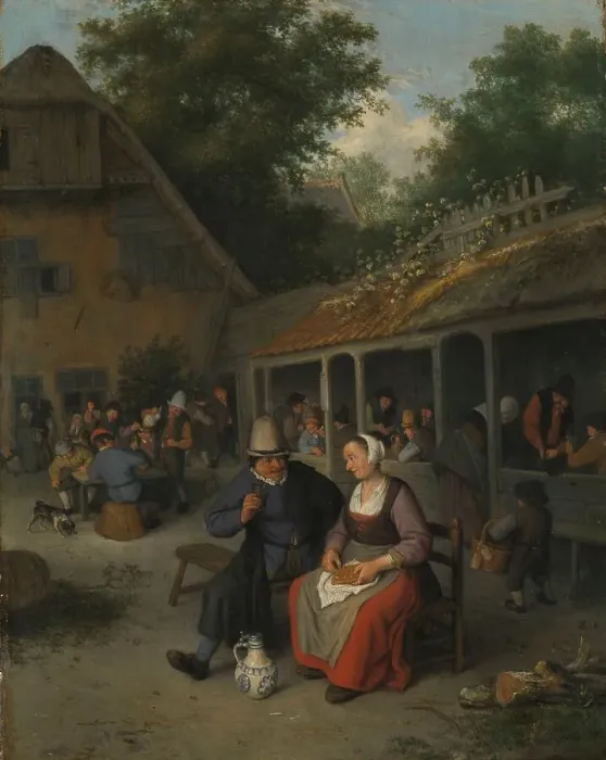 Framed Print : Country Inn, 1690. Creator: Cornelis Dusart Framed Print : Country Inn, 1690. Creator: Cornelis Dusart