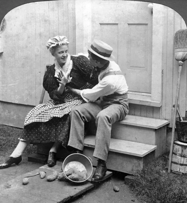 Framed Print : Country Love. Artist: American Stereoscopic Company Framed Print : Country Love. Artist: American Stereoscopic Company