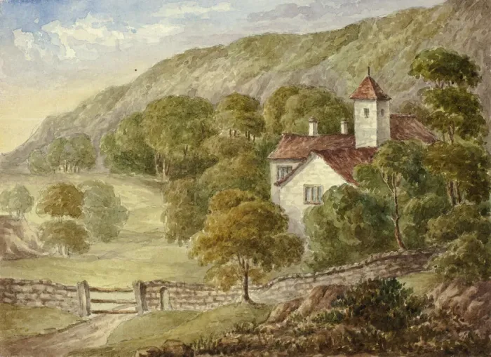 Framed Print : Country Manor House, n. d. Creator: Elizabeth Murray
