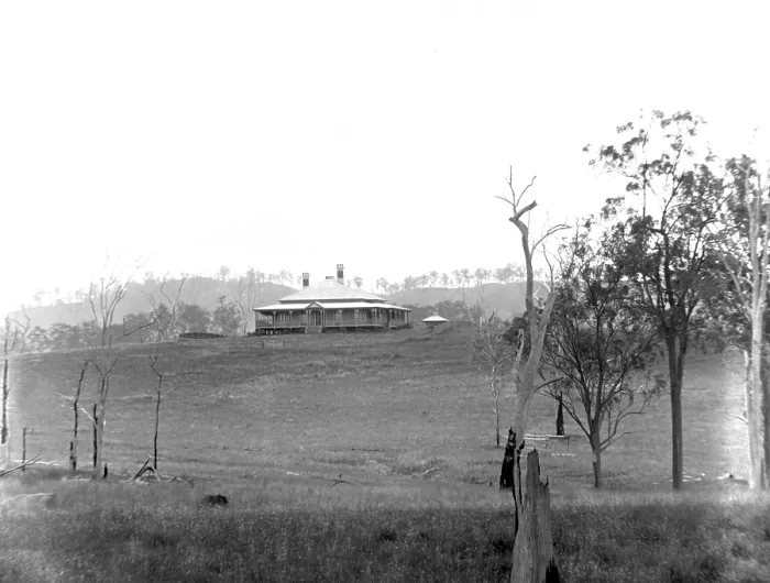 Framed Print : Country Queenslander house, possibly Canungra Coomera region, 1888 Framed Print : Country Queenslander house, possibly Canungra Coomera region, 1888