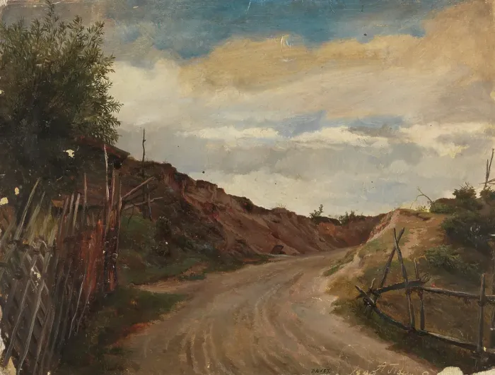 Framed Print : Country Road, 1844. Creator: Adolph Tidemand Framed Print : Country Road, 1844. Creator: Adolph Tidemand
