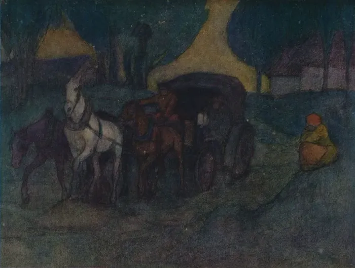 Framed Print : A Country Road in Poland, c1901, (1905). Artist: Robert Polhill Bevan Framed Print : A Country Road in Poland, c1901, (1905). Artist: Robert Polhill Bevan