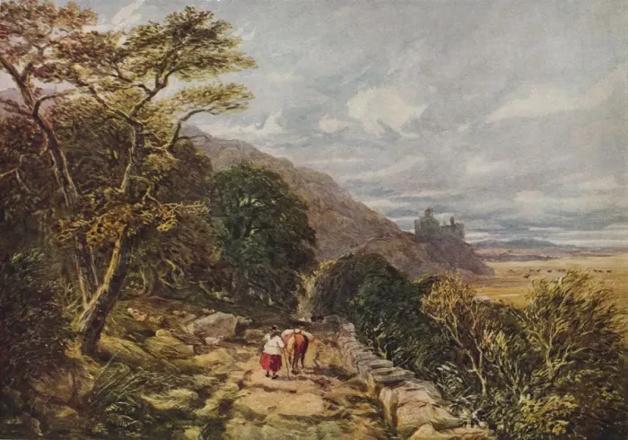 Framed Print : Country Track leading to Harlech Castle, 19th century, (1938). Artist: David Cox the elder Framed Print : Country Track leading to Harlech Castle, 19th century, (1938). Artist: David Cox the elder