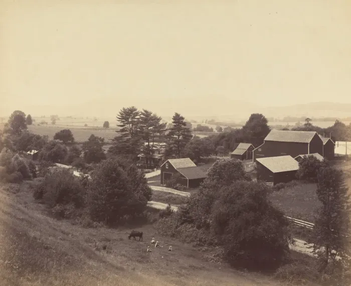 Framed Print : Across Country from West Portal, N. J. c. 1895. Creator: William H Rau Framed Print : Across Country from West Portal, N. J. c. 1895. Creator: William H Rau