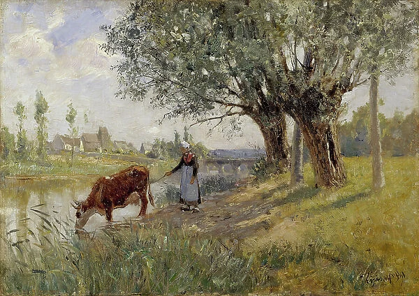 Countryside near Grez-sur-Loing, 1889. Creator: Carl Ludwig Trägardh