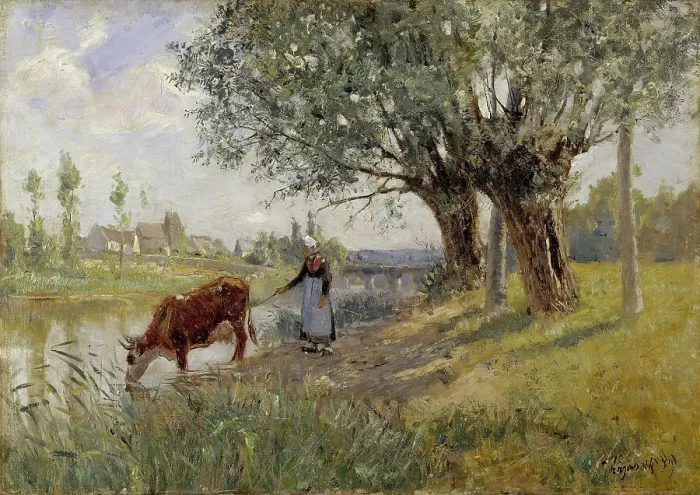 Framed Print : Countryside near Grez-sur-Loing, 1889. Creator: Carl Ludwig Trägardh Framed Print : Countryside near Grez-sur-Loing, 1889. Creator: Carl Ludwig Trägardh
