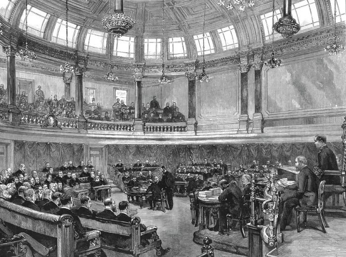 Framed Print : The County Council in it's New Home at Spring Gardens, 1890. Creator: Unknown Framed Print : The County Council in it's New Home at Spring Gardens, 1890. Creator: Unknown