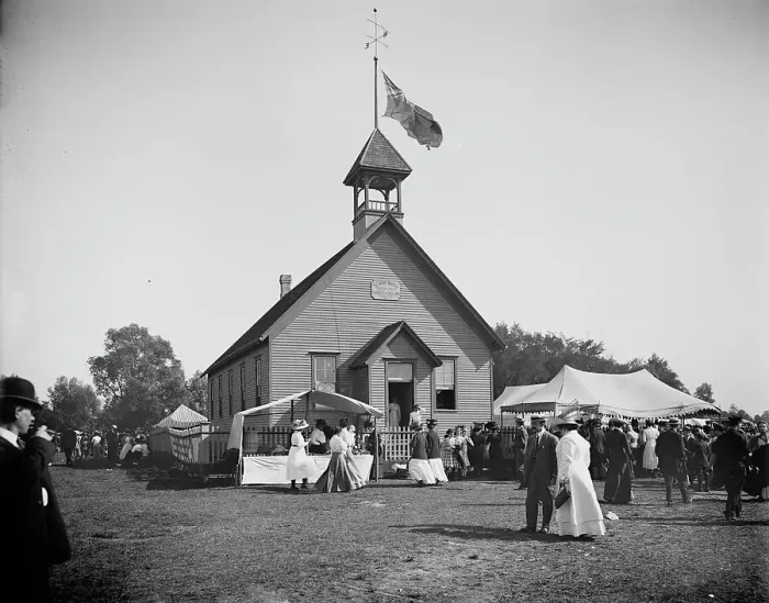 Framed Print : County fair, St. John Baptist Church of England, probably St. Clair Flats, Mich. c1900-1920. Creator: Unknown Framed Print : County fair, St. John Baptist Church of England, probably St. Clair Flats, Mich. c1900-1920. Creator: Unknown