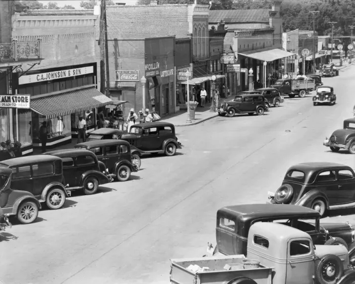 Framed Print : County seat of Hale County, Alabama, 1936. Creator: Walker Evans Framed Print : County seat of Hale County, Alabama, 1936. Creator: Walker Evans