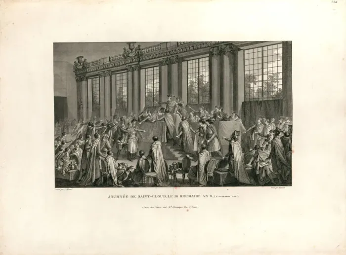 Framed Print : Coup of 18 Brumaire, 1800. Creator: Helman, Isidore Stanislas (1743-1806 / 9) Framed Print : Coup of 18 Brumaire, 1800. Creator: Helman, Isidore Stanislas (1743-1806 / 9)