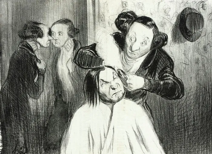 Framed Print : Un coup de feu!, 1839. Creator: Honore Daumier Framed Print : Un coup de feu!, 1839. Creator: Honore Daumier