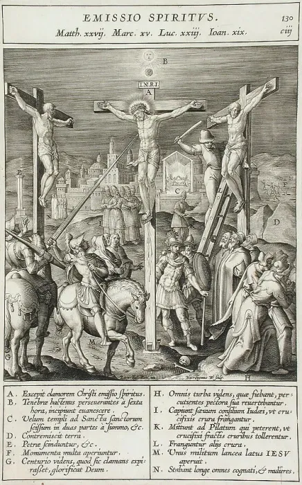 Framed Print : The Coup de Lance, 1593. Creator: Jan Wierix Framed Print : The Coup de Lance, 1593. Creator: Jan Wierix
