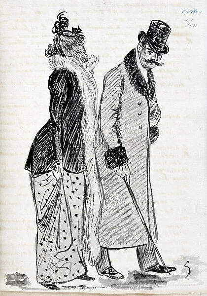 The Couple, c1870-1893. Artist: Guy de Maupassant