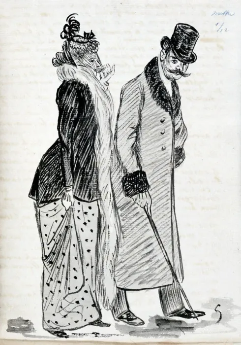 Framed Print : The Couple, c1870-1893. Artist: Guy de Maupassant Framed Print : The Couple, c1870-1893. Artist: Guy de Maupassant