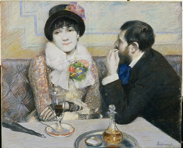 Couple At Cafe, ca 1885