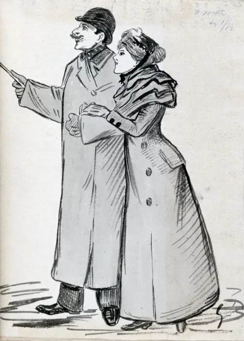 Framed Print : The Couple, Man with the Bowler Hat, c1870-1893. Artist: Guy de Maupassant Framed Print : The Couple, Man with the Bowler Hat, c1870-1893. Artist: Guy de Maupassant