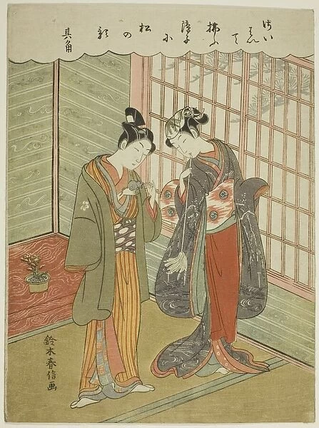 Couple with a Pet Mouse, c. 1768  /  69. Creator: Suzuki Harunobu