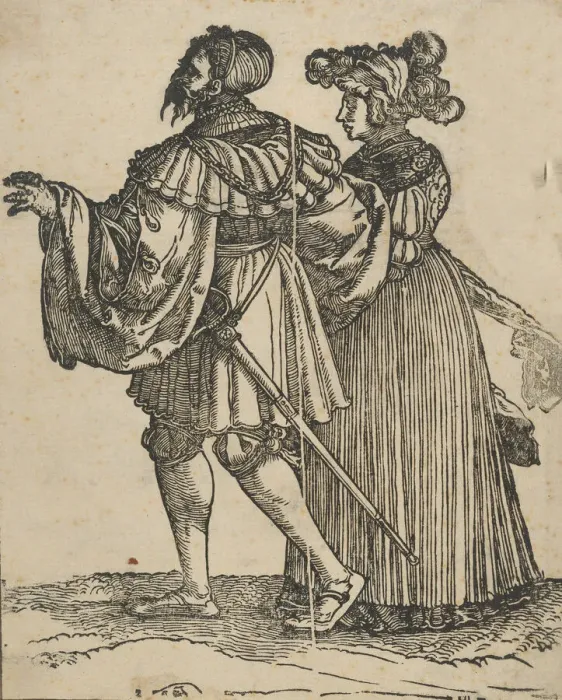 Framed Print : Couple Walking to the Left (VI), from The Wedding Dancers (restrike) Framed Print : Couple Walking to the Left (VI), from The Wedding Dancers (restrike)