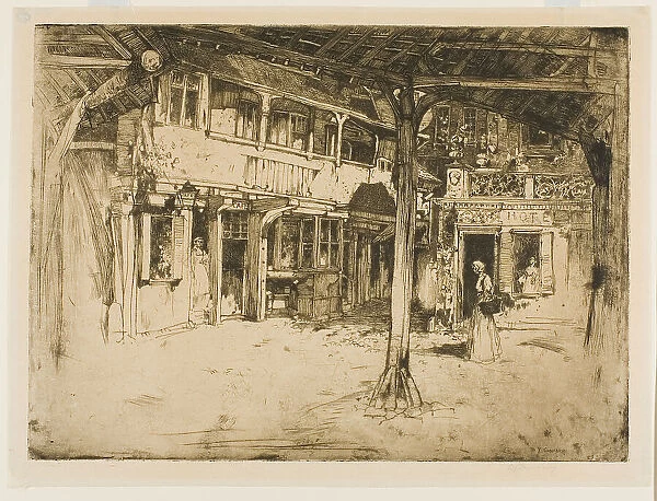 Cour des bons Enfants, Rouen, 1897. Creator: David Young Cameron