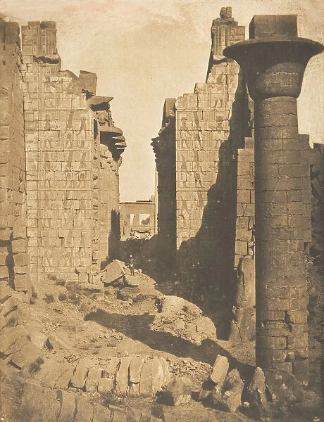 Cour des bubastites et entree de la Salle Hypostyle du palais de Karnac, Thebes