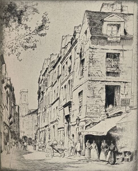 Cour des Halles, Rue St Jacques, 1915. Artist: Bror Julius Olsson Nordfeldt