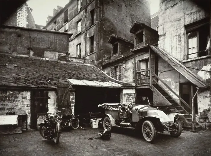 Framed Print : Cour, Rue De Valence, 1922, (1956). Creator: Eugene Atget Framed Print : Cour, Rue De Valence, 1922, (1956). Creator: Eugene Atget