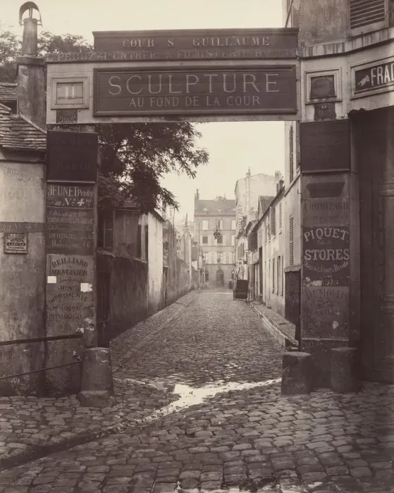Framed Print : Cour Saint-Guillaume, ca. 1865. Creator: Charles Marville Framed Print : Cour Saint-Guillaume, ca. 1865. Creator: Charles Marville