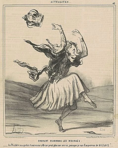 Courant rejoindre les insurgés, 19th century. Creator: Honore Daumier