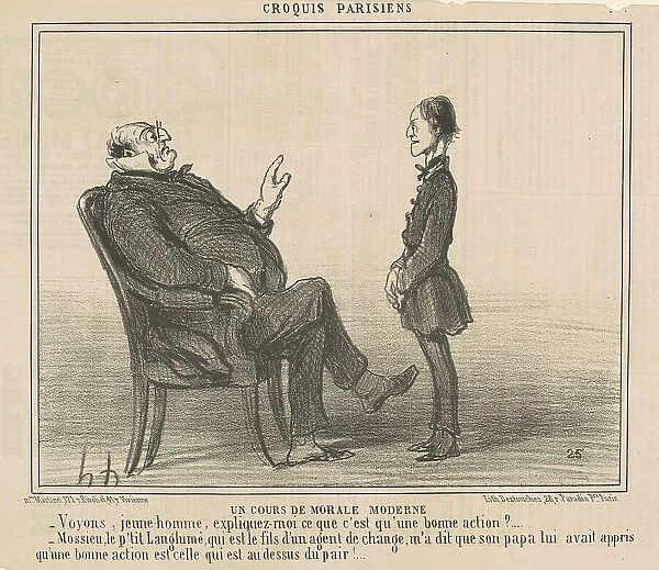 Un cours de morale moderne, 19th century. Creator: Honore Daumier