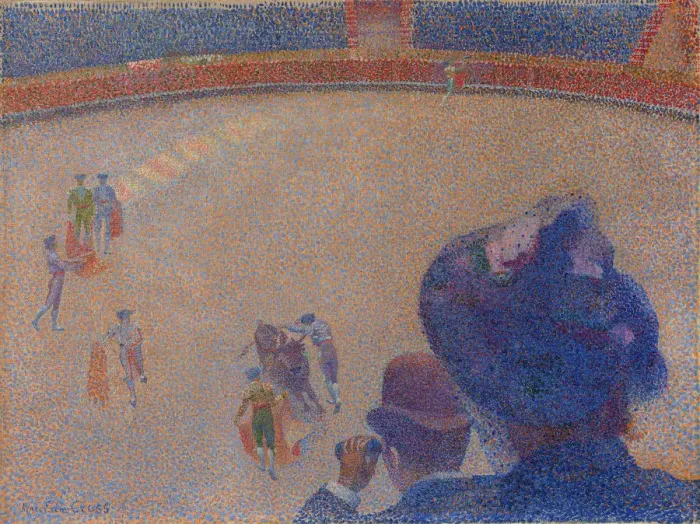 Framed Print : Course de taureaux, 1891-1892. Creator: Cross, Henri Edmond (1856-1910) Framed Print : Course de taureaux, 1891-1892. Creator: Cross, Henri Edmond (1856-1910)