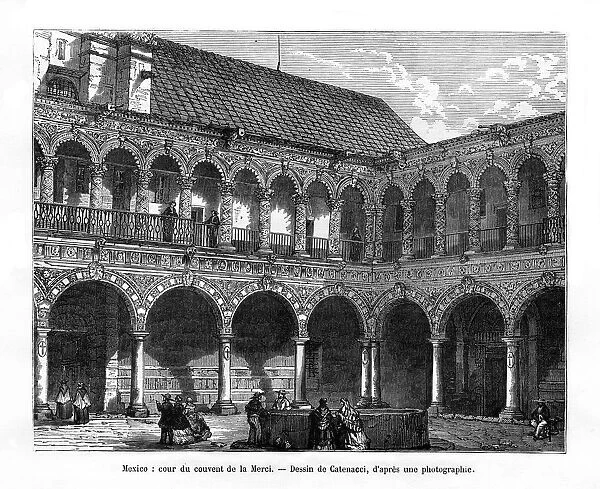 Court of the Convent of Mercy, Mexico, 19th century. Artist: H Catenacci