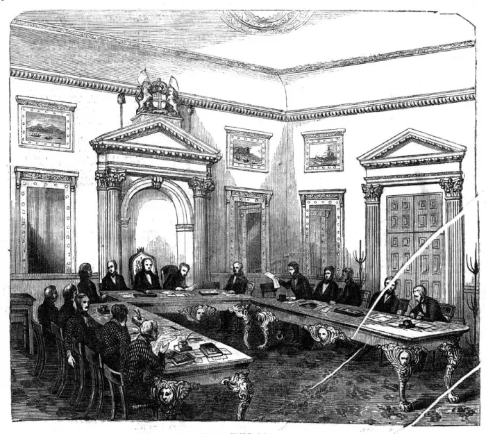Framed Print : The Court of Directors, East India House, 1844. Creator: Unknown Framed Print : The Court of Directors, East India House, 1844. Creator: Unknown