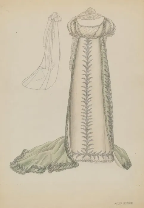 Framed Print : Court Dress, c. 1936. Creator: Melita Hofmann Framed Print : Court Dress, c. 1936. Creator: Melita Hofmann