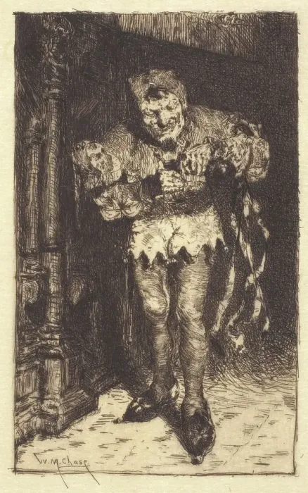 Framed Print : The Court Jester, 1875. Creator: William Merritt Chase Framed Print : The Court Jester, 1875. Creator: William Merritt Chase