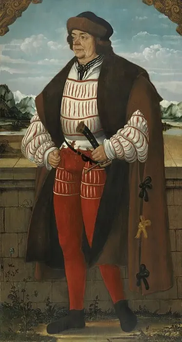 Framed Print : The Court Jester known as Knight Christoph, 1515. Creator: Hans Wertinger Framed Print : The Court Jester known as Knight Christoph, 1515. Creator: Hans Wertinger