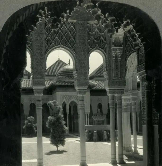 Framed Print : Court of the Lions, Alhambra Palace, Granada, Spain, c1930s. Creator: Unknown Framed Print : Court of the Lions, Alhambra Palace, Granada, Spain, c1930s. Creator: Unknown