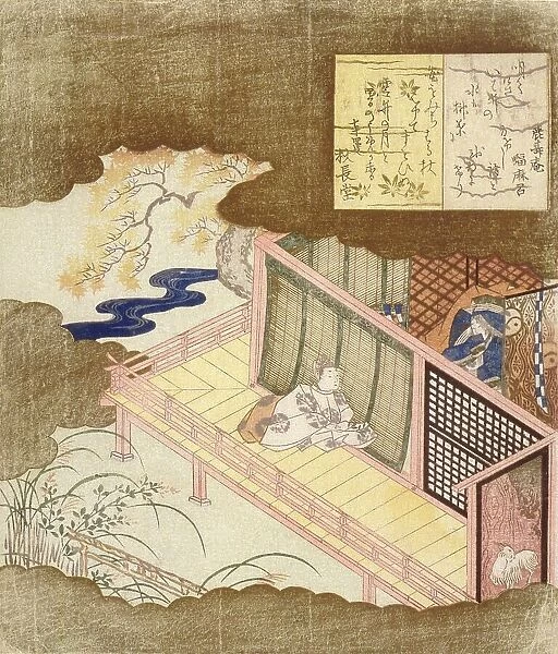 Court Lovers Exchanging Poems, c1811. Creator: Kubo Shunman