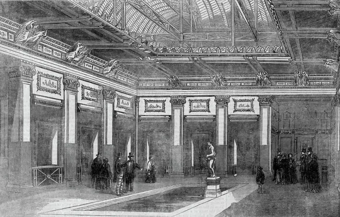 Framed Print : The Court of Pompeii, Crystal Palace, Sydenham, 1854. Creator: Unknown Framed Print : The Court of Pompeii, Crystal Palace, Sydenham, 1854. Creator: Unknown