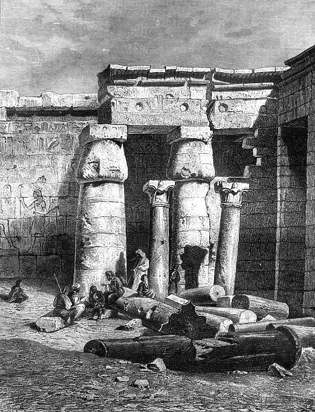 Court with remainders of a Christian Church, Medinet-Habou, 1881