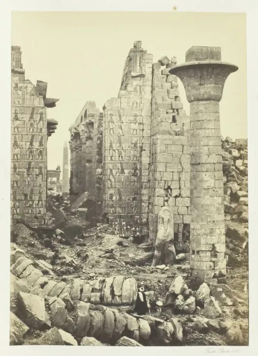 Framed Print : The Court of Shishak, 1857. Creator: Francis Frith Framed Print : The Court of Shishak, 1857. Creator: Francis Frith