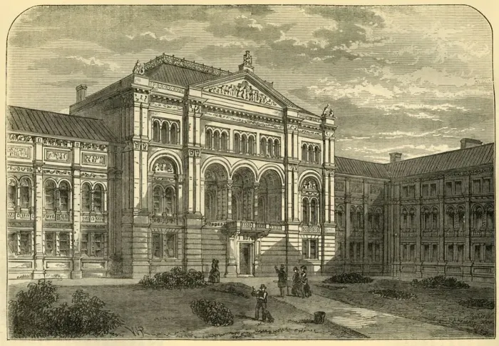 Framed Print : The Court of the South Kensington Station, c1876. Creator: Unknown Framed Print : The Court of the South Kensington Station, c1876. Creator: Unknown